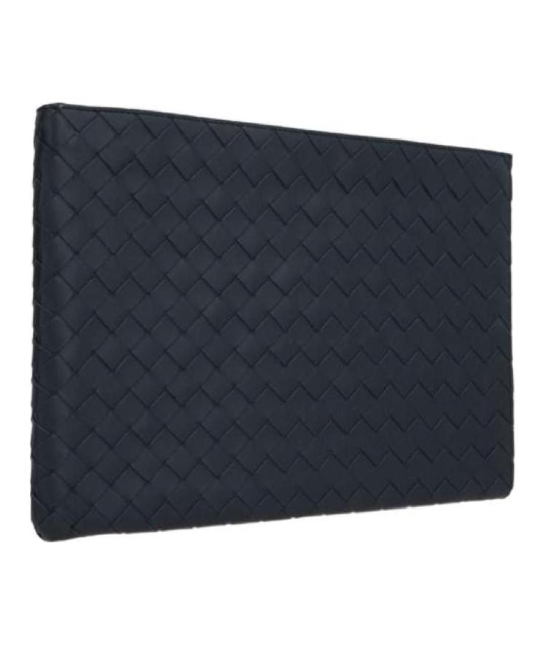 BOTTEGA VENETA Темно-синяя кожаная папка для документов, фото 3
