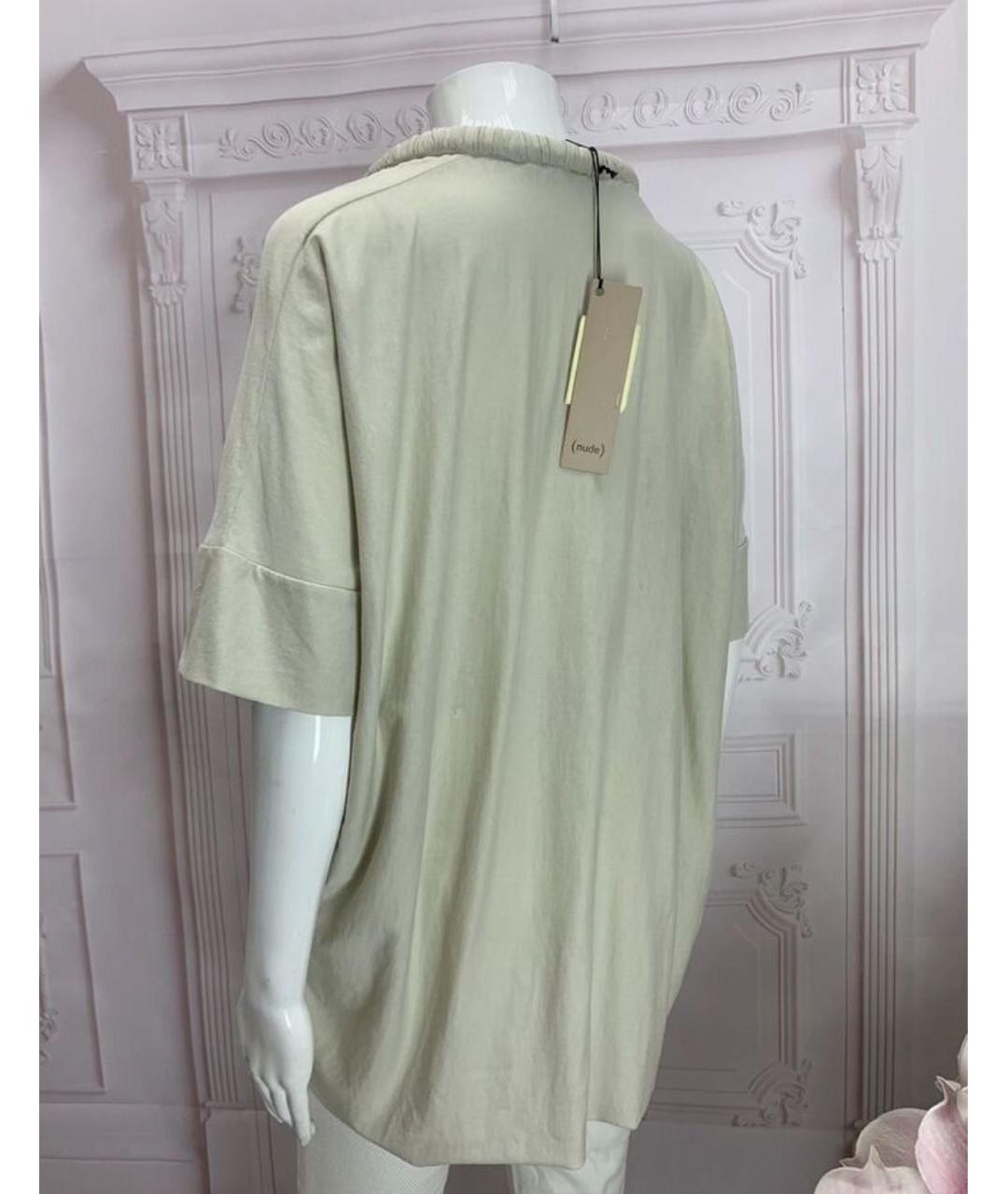 NUDE Бежевая хлопковая блузы, фото 7