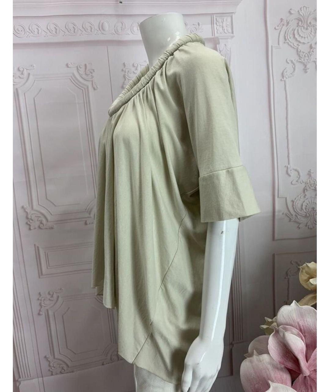 NUDE Бежевая хлопковая блузы, фото 8