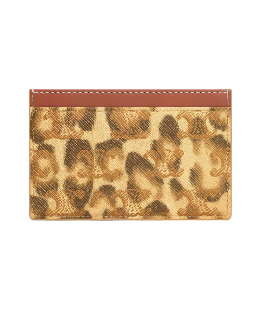 CELINE Коричневый кожаный кардхолдер, фото 3