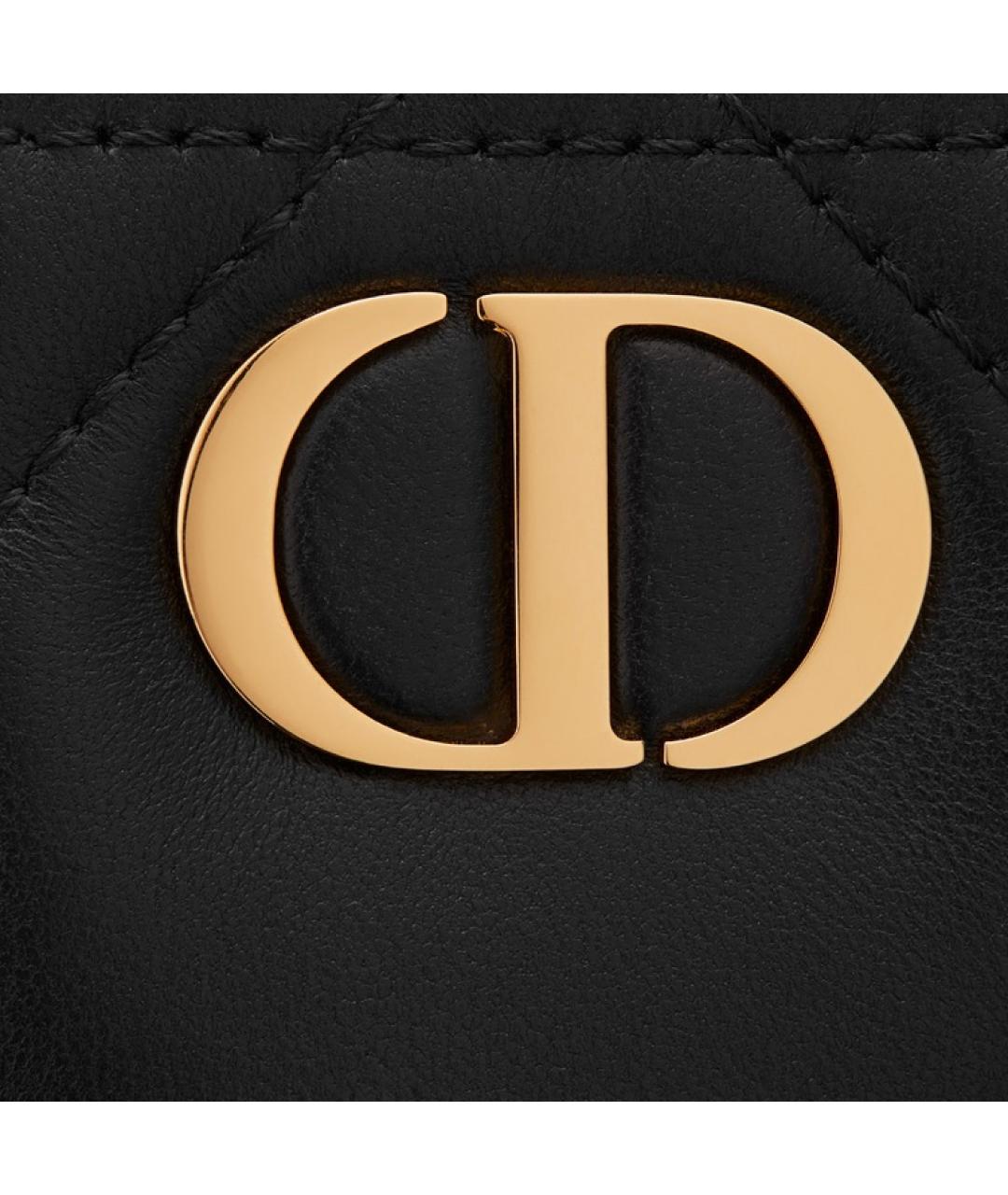 CHRISTIAN DIOR Черный кожаный кошелек, фото 5