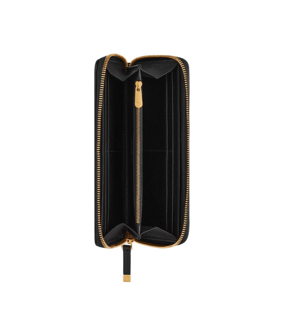CHRISTIAN DIOR Черный кожаный кошелек, фото 4