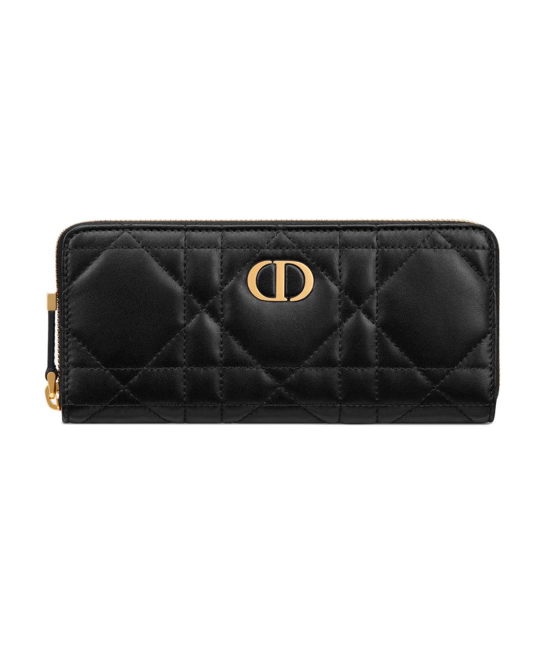 CHRISTIAN DIOR Черный кожаный кошелек, фото 1