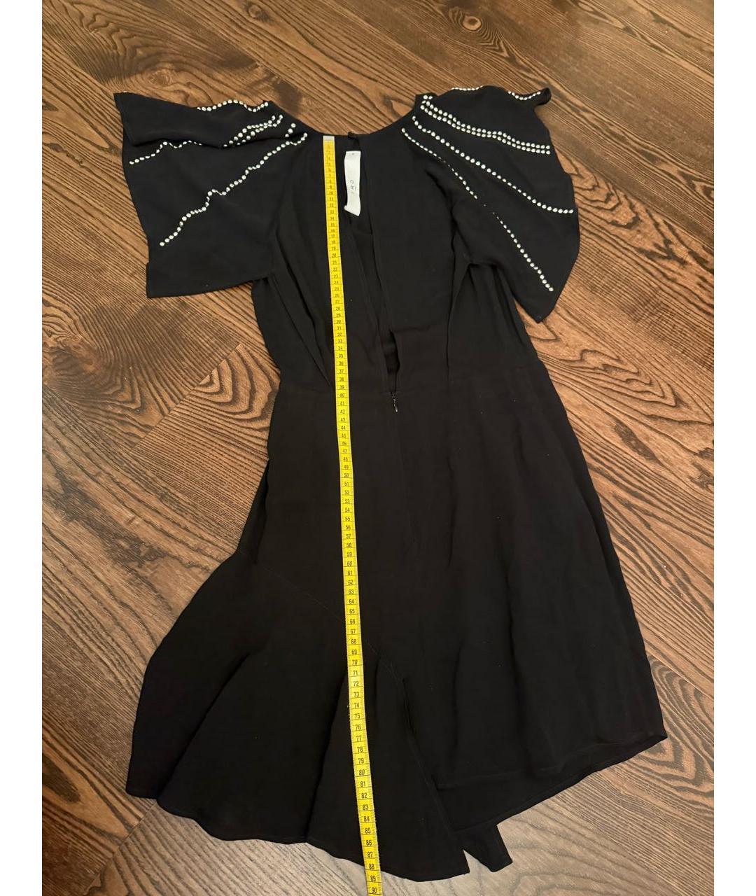 IRO Черное вискозное повседневное платье, фото 7