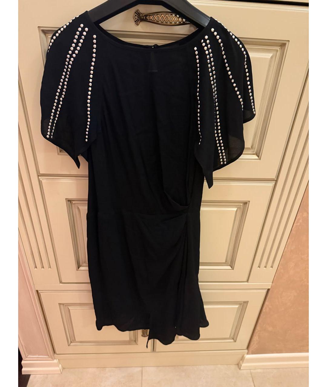 IRO Черное вискозное повседневное платье, фото 8