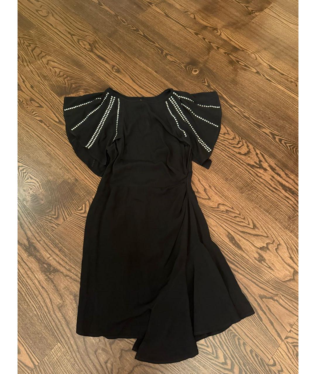 IRO Черное вискозное повседневное платье, фото 5