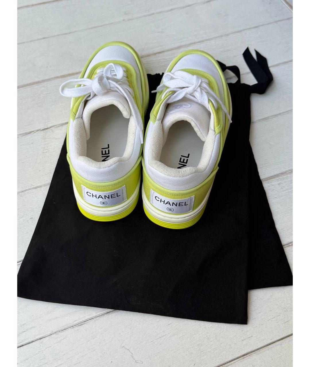 CHANEL Мульти текстильные кеды, фото 3