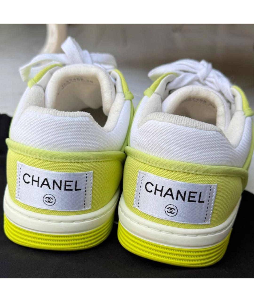 CHANEL Мульти текстильные кеды, фото 4