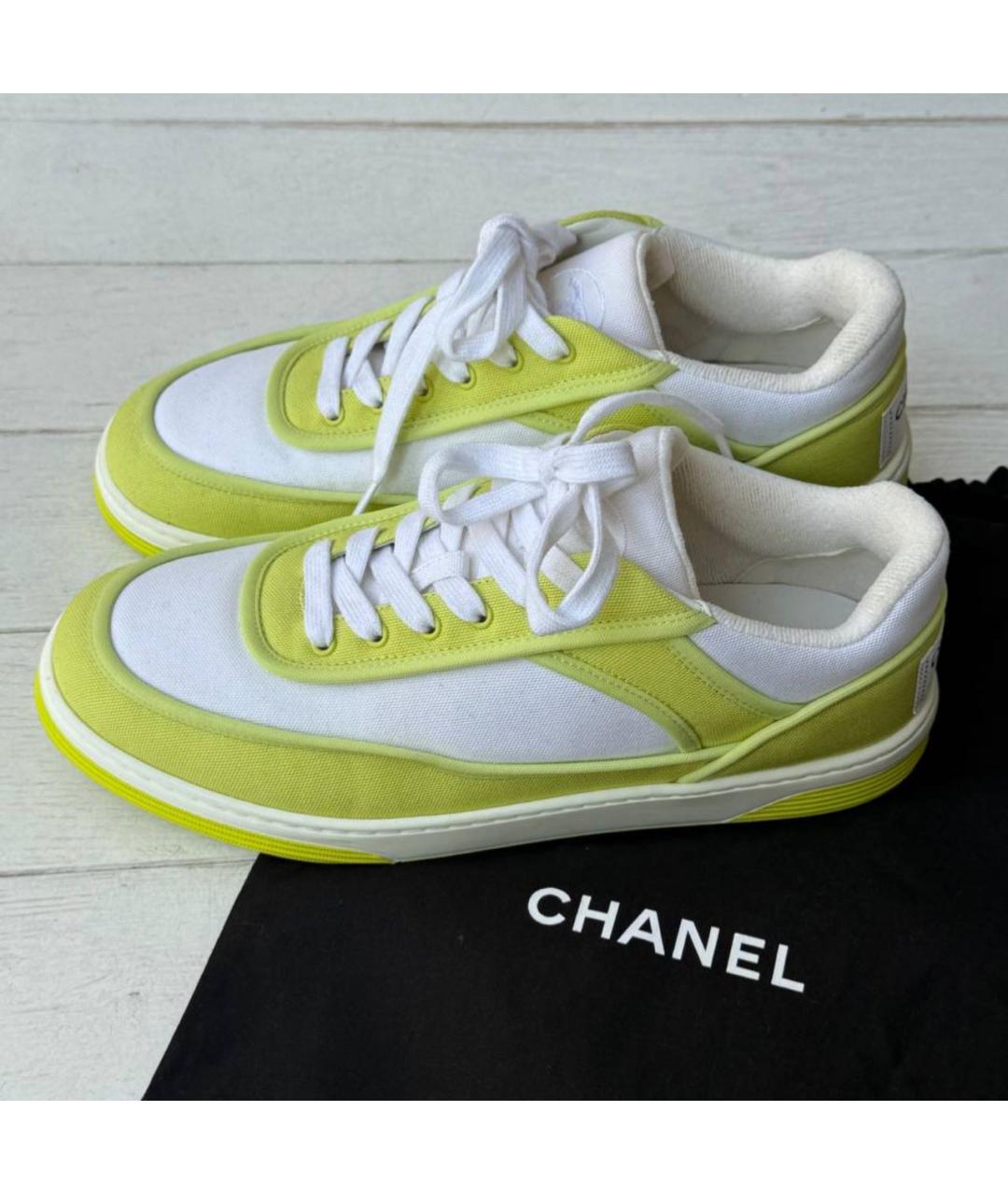 CHANEL Мульти текстильные кеды, фото 6