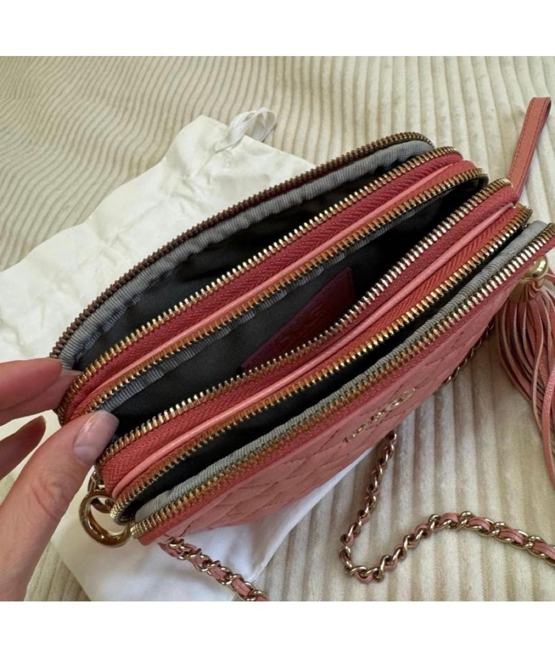 DOLCE&GABBANA Розовая кожаная сумка через плечо, фото 4