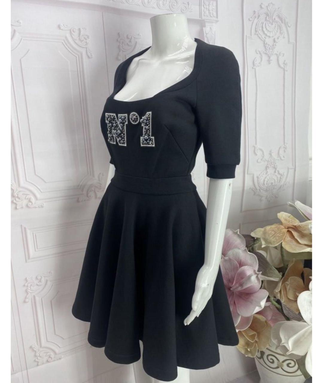 PHILIPP PLEIN Черное вискозное платье, фото 6