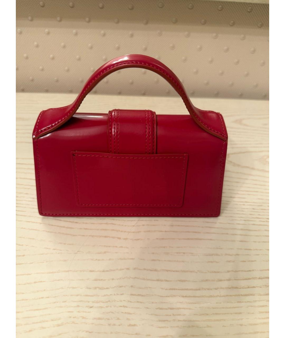 JACQUEMUS Красная кожаная сумка с короткими ручками, фото 3