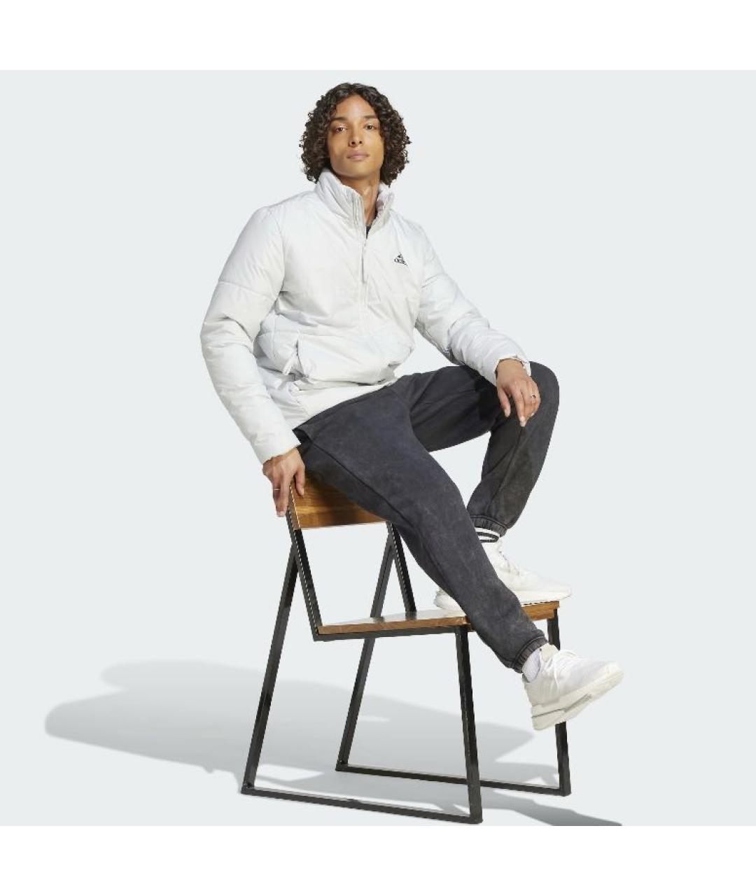 ADIDAS Белая полиэстеровая куртка, фото 4