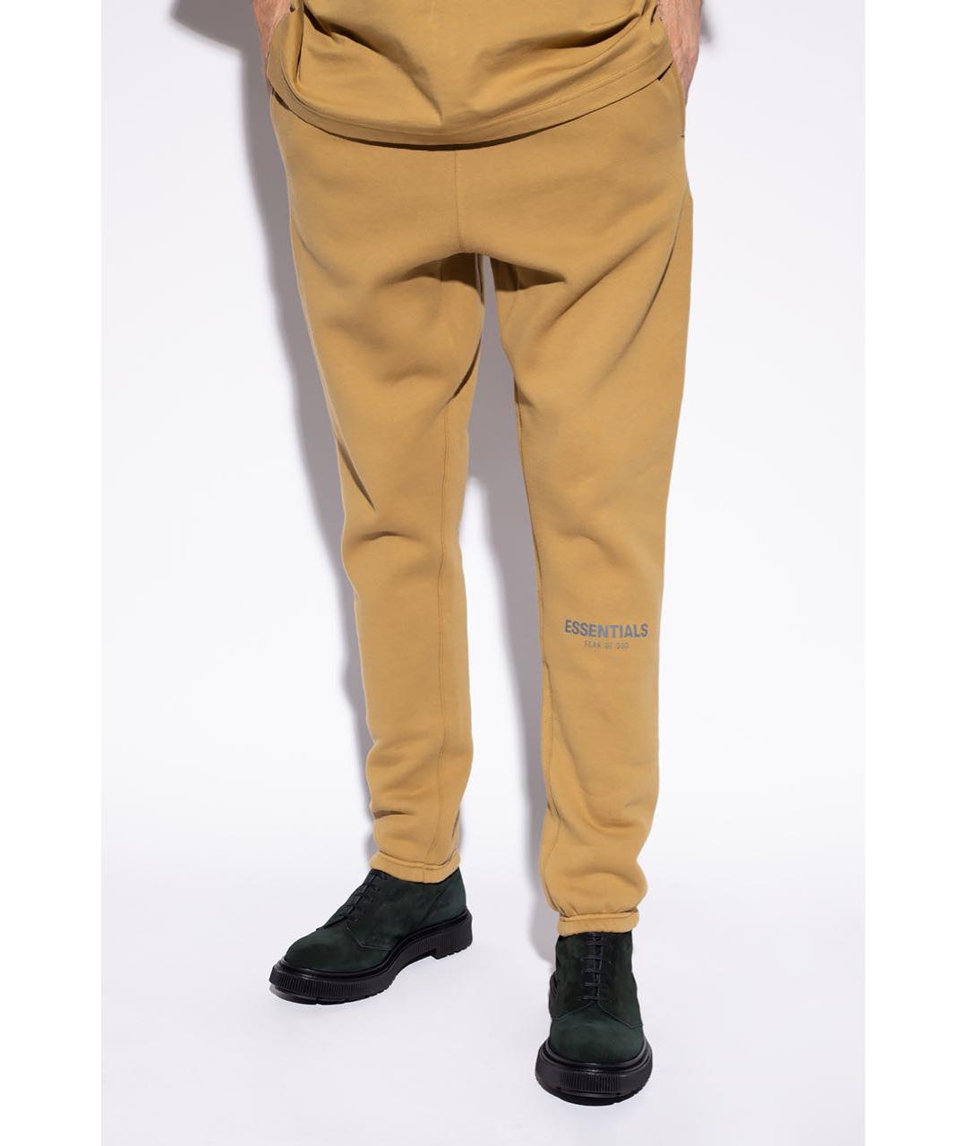 FEAR OF GOD ESSENTIALS Горчичные хлопковые повседневные брюки, фото 6