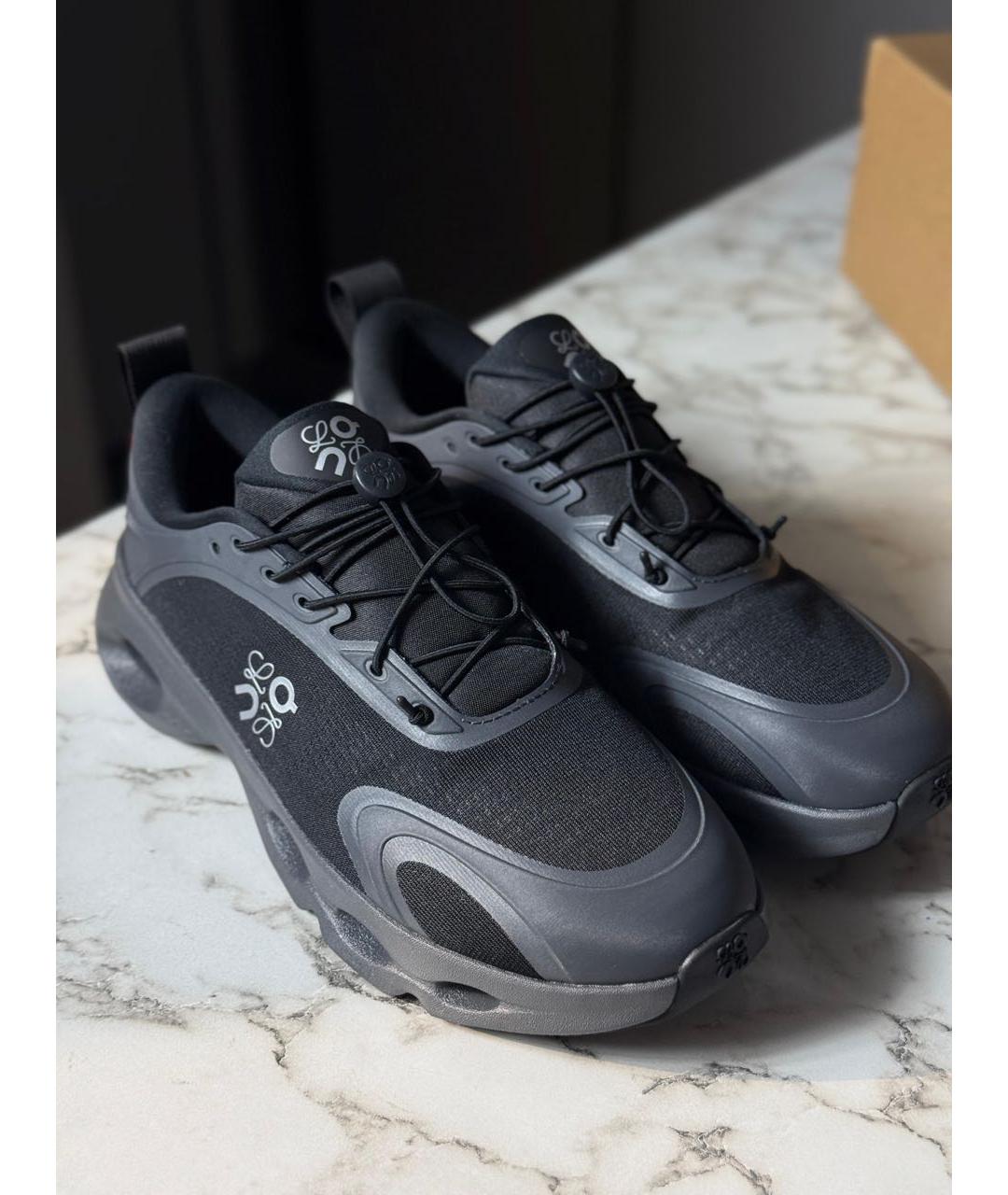 LOEWE Черные низкие кроссовки / кеды, фото 4