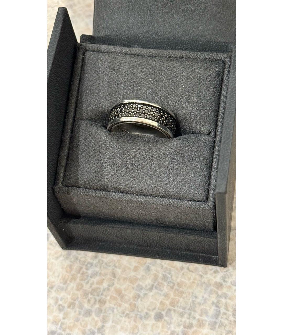 David Yurman Черное серебряное кольцо, фото 5