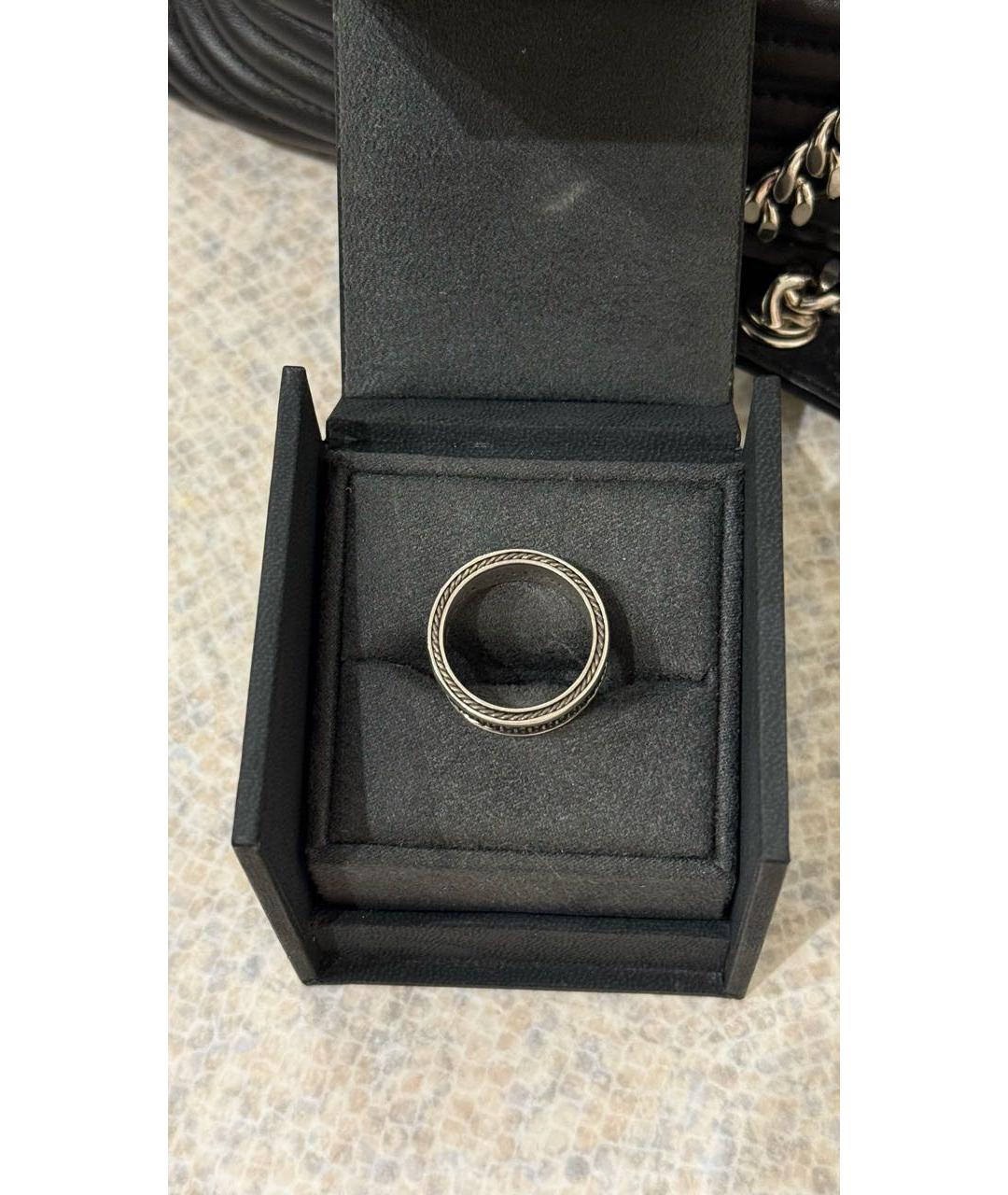 David Yurman Черное серебряное кольцо, фото 3