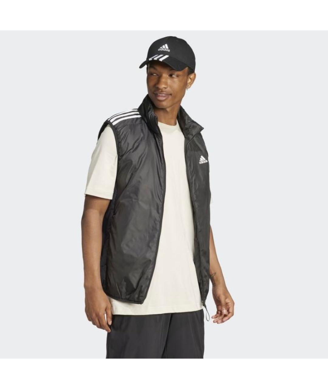 ADIDAS Черный полиэстеровый жилет, фото 4