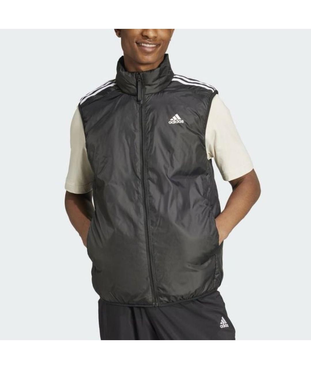 ADIDAS Черный полиэстеровый жилет, фото 2
