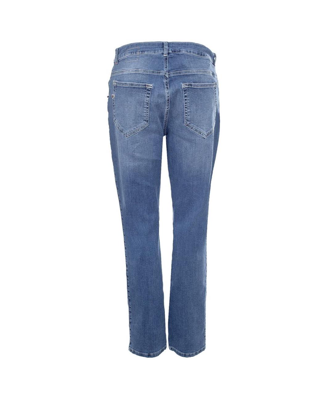 TWIN-SET Синие хлопко-эластановые прямые джинсы, фото 2