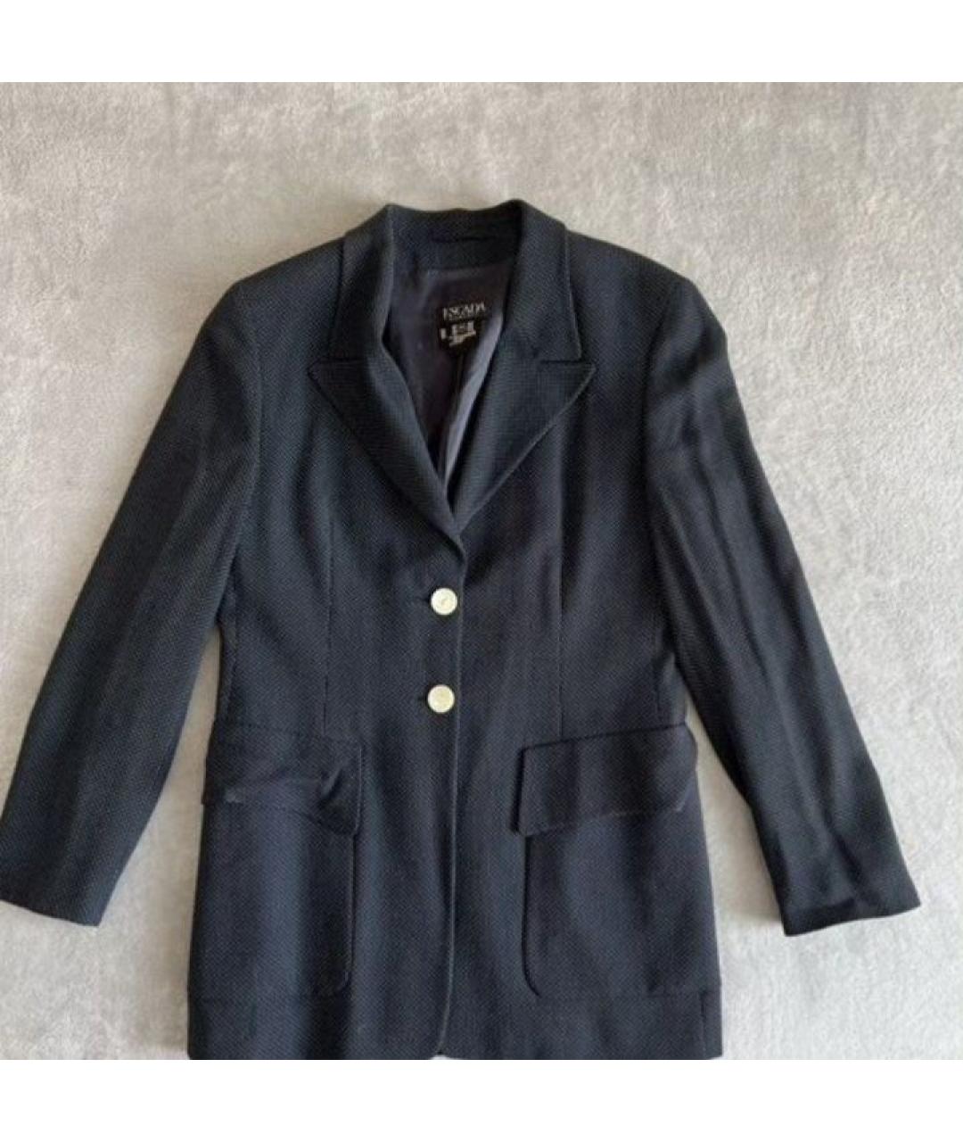 ESCADA Темно-синий шерстяной жакет/пиджак, фото 6