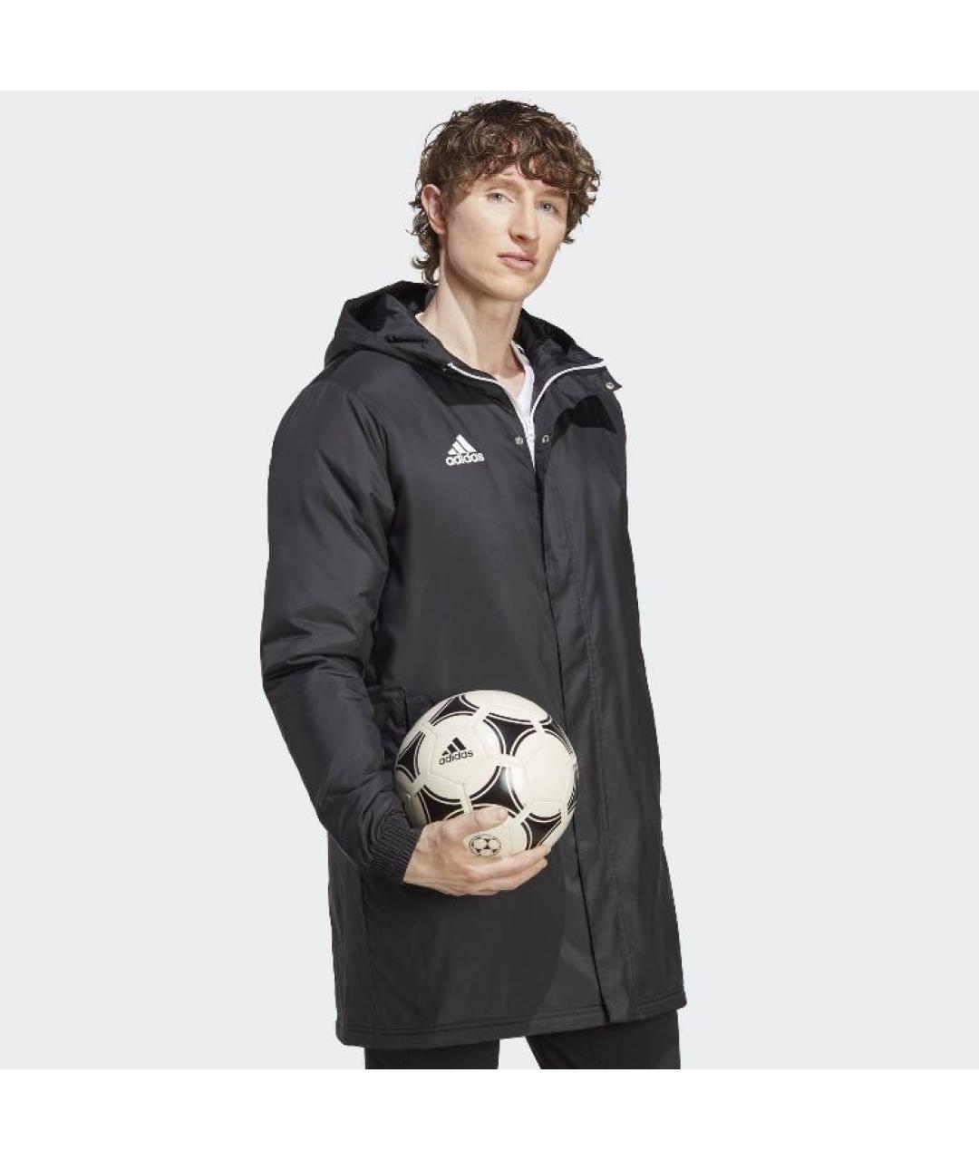 ADIDAS Черная полиэстеровая куртка, фото 4