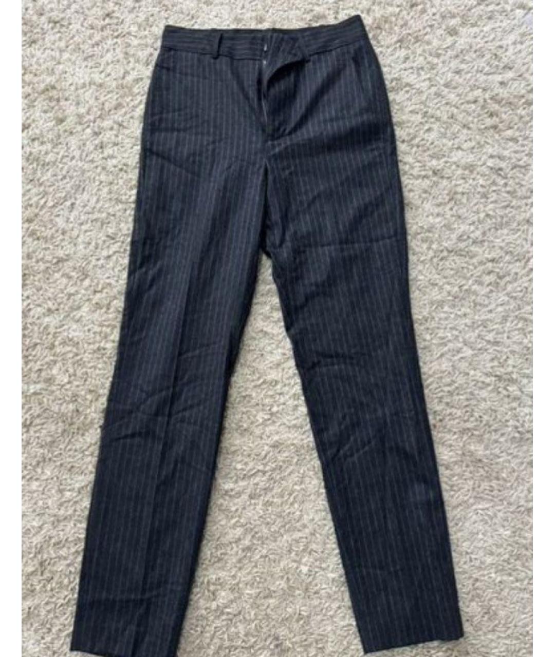 ISABEL MARANT Черные шерстяные брюки узкие, фото 5