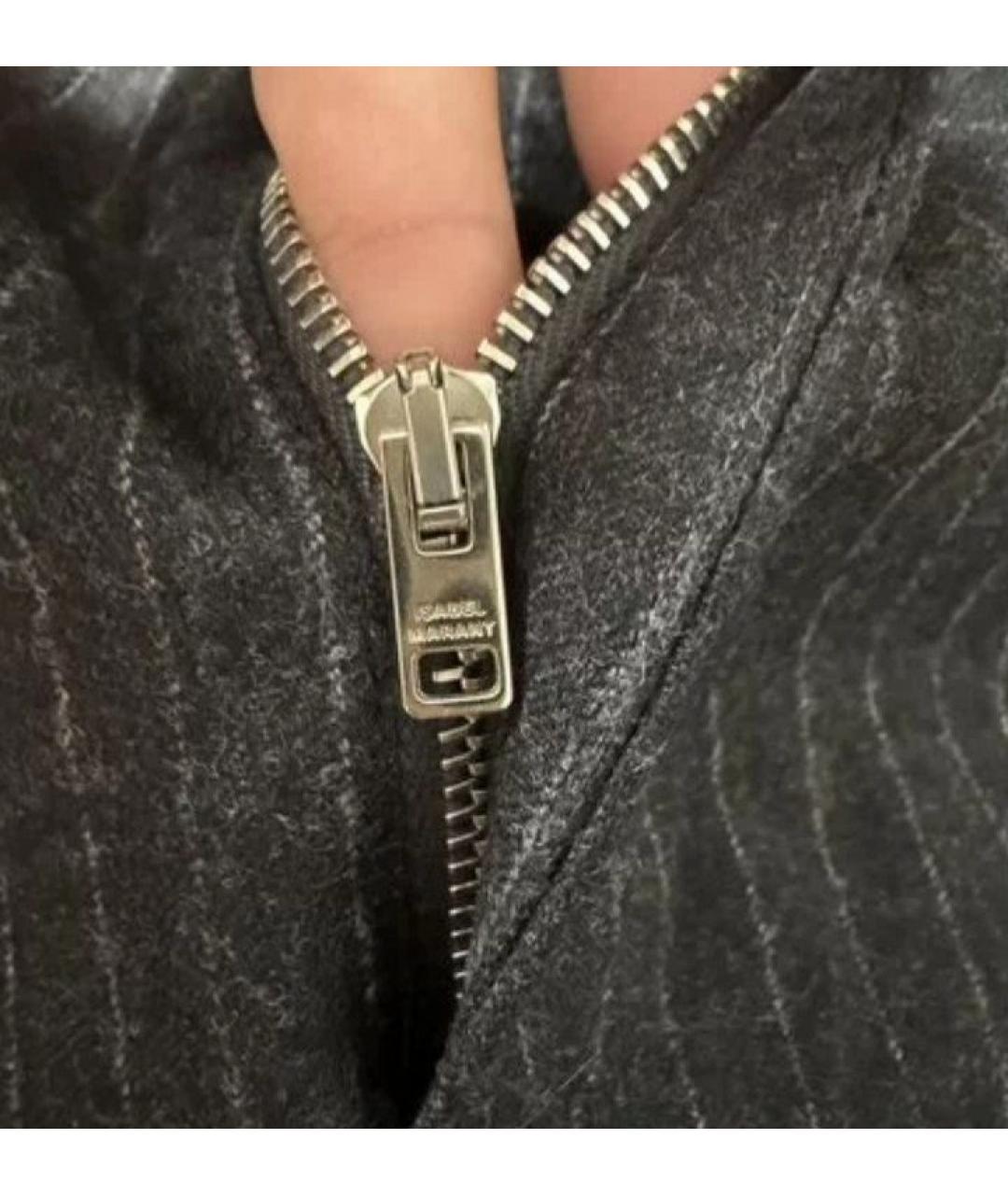 ISABEL MARANT Черные шерстяные брюки узкие, фото 3