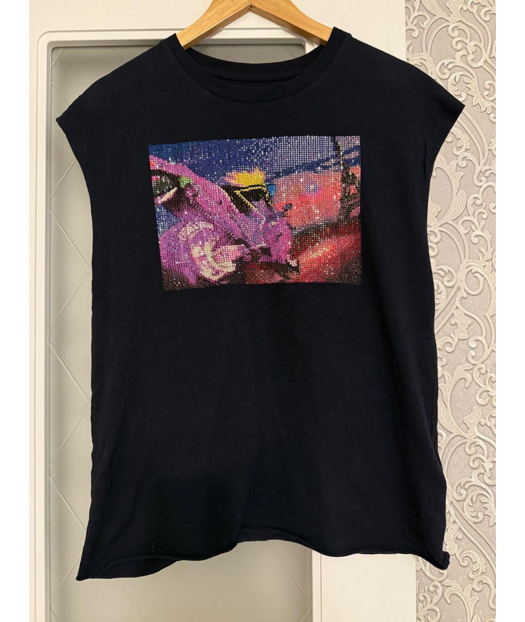 ZADIG & VOLTAIRE Темно-синяя хлопковая футболка, фото 8