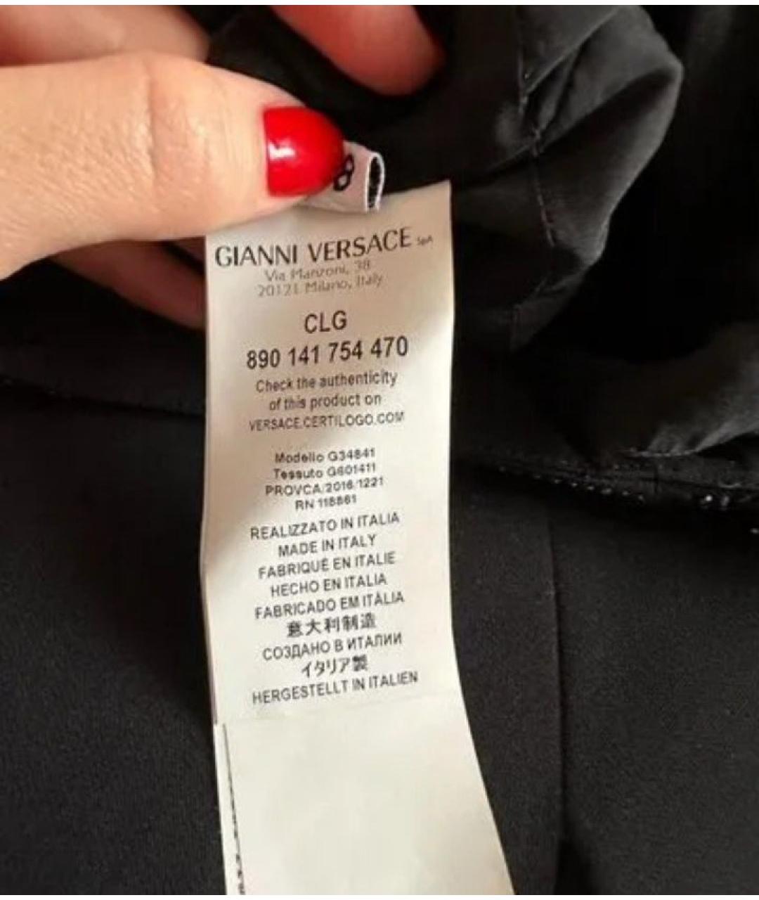 VERSACE COLLECTION Черное вечернее платье, фото 6