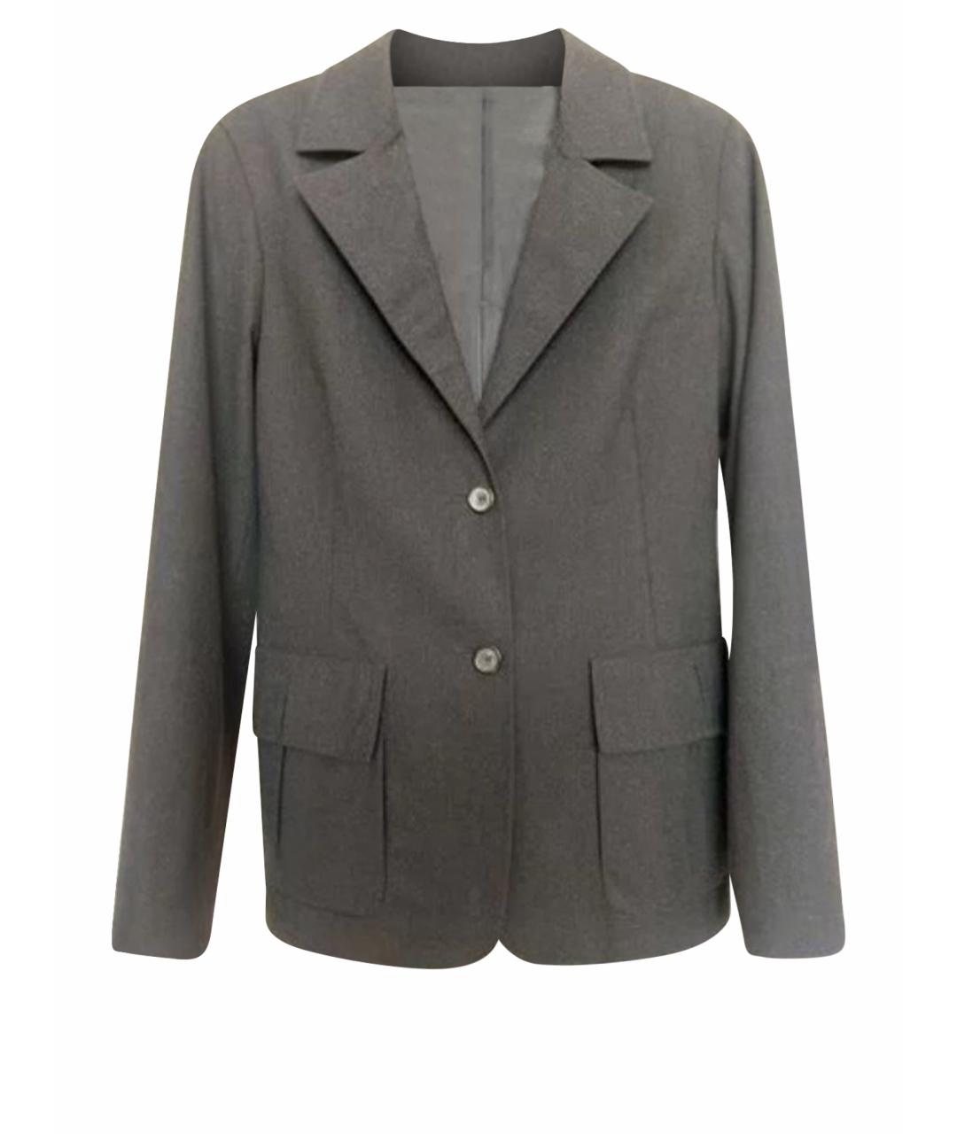 JIL SANDER Серый шерстяной жакет/пиджак, фото 1