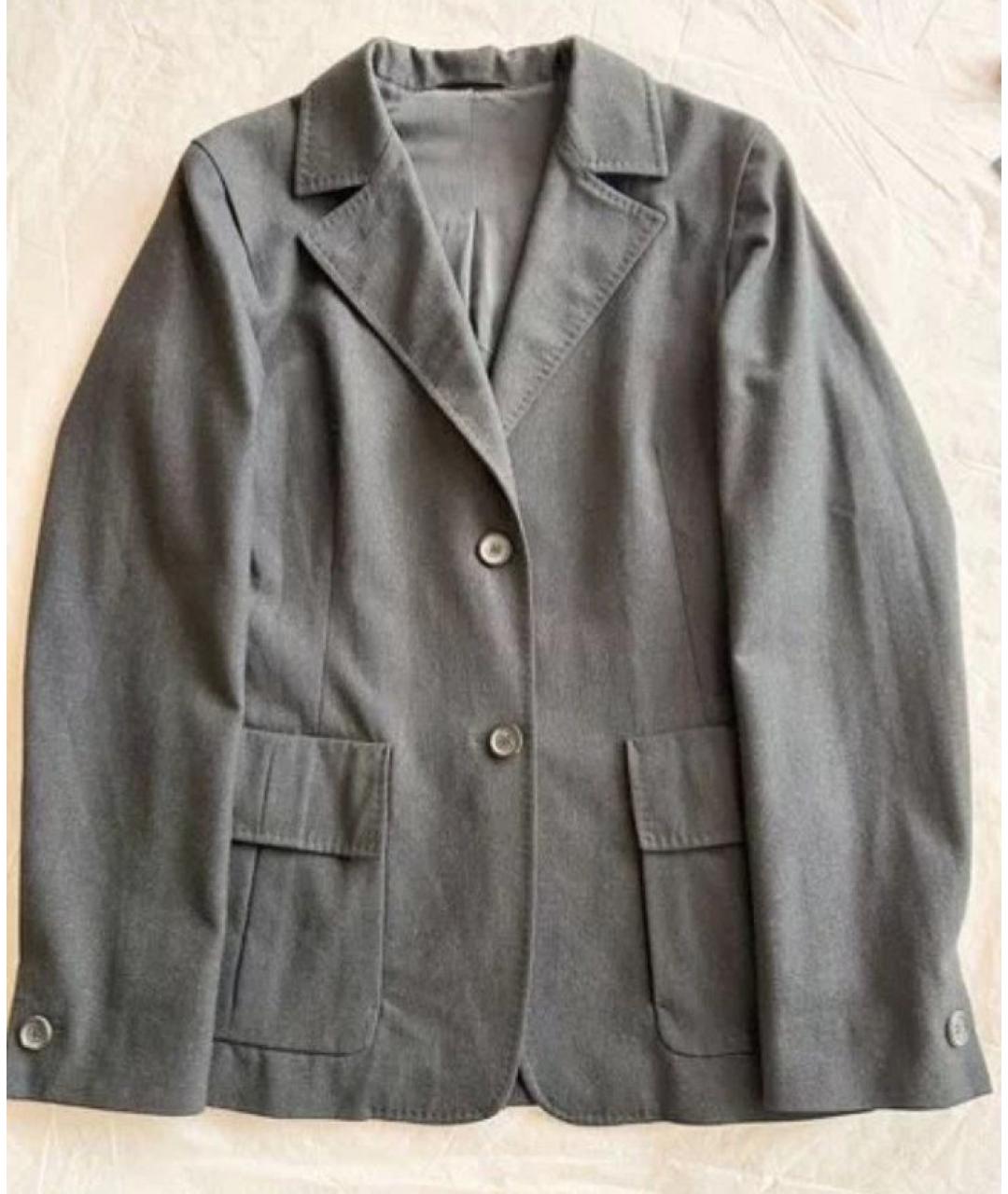 JIL SANDER Серый шерстяной жакет/пиджак, фото 3
