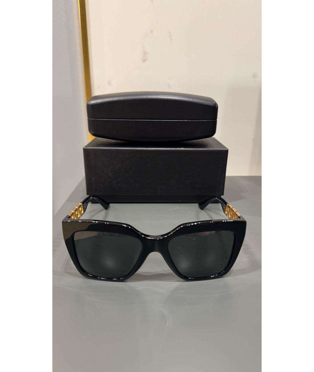 VERSACE Черные пластиковые солнцезащитные очки, фото 4