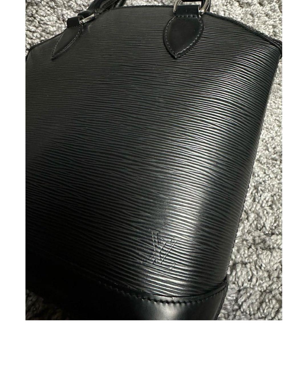 LOUIS VUITTON Черная кожаная сумка с короткими ручками, фото 2