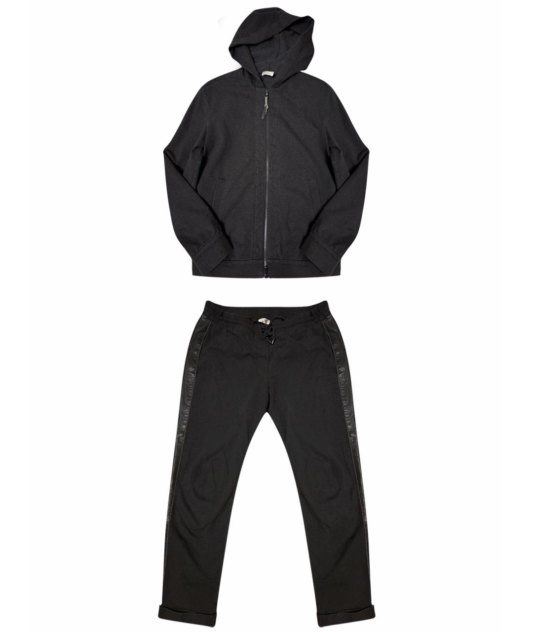 BRUNELLO CUCINELLI Антрацитовый хлопковый спортивные костюмы, фото 1