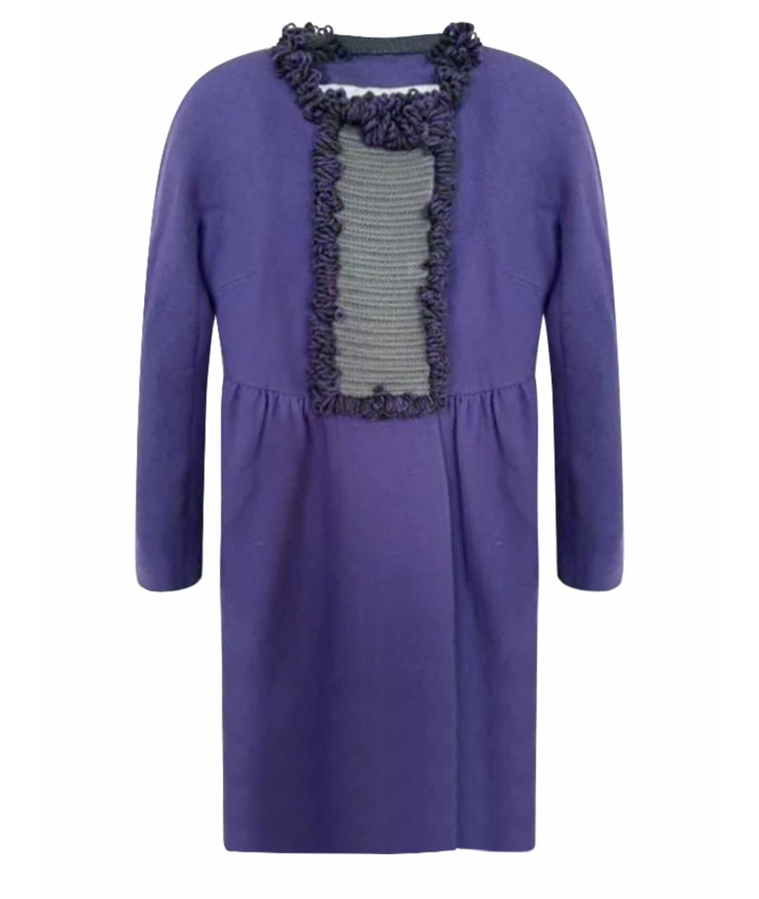 MISSONI Фиолетовое шерстяное пальто, фото 1