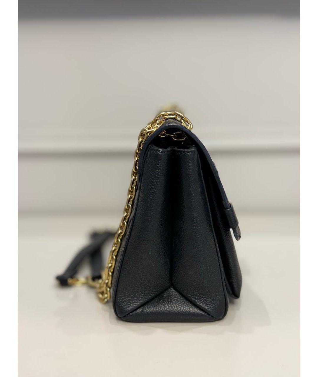 LOUIS VUITTON Черная кожаная сумка через плечо, фото 6