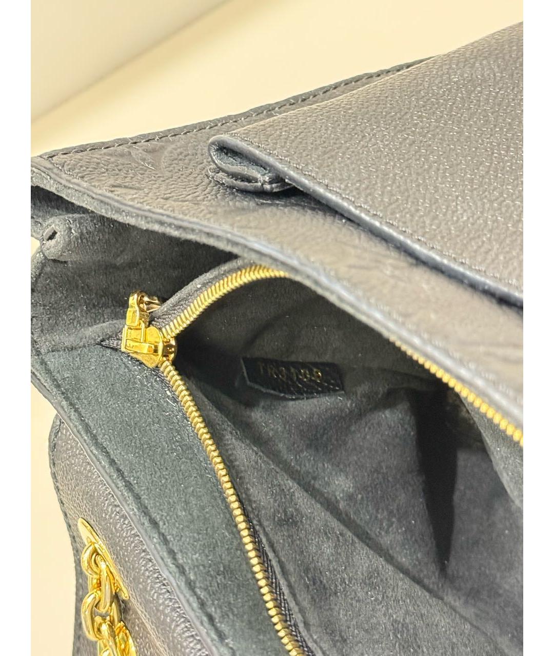 LOUIS VUITTON Черная кожаная сумка через плечо, фото 8