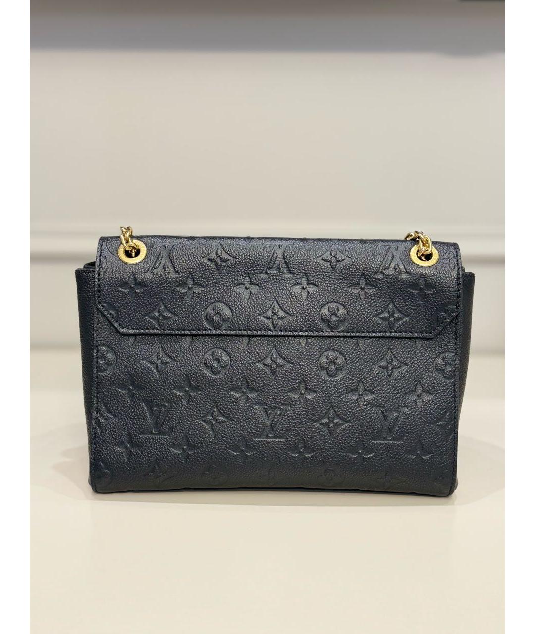 LOUIS VUITTON Черная кожаная сумка через плечо, фото 3