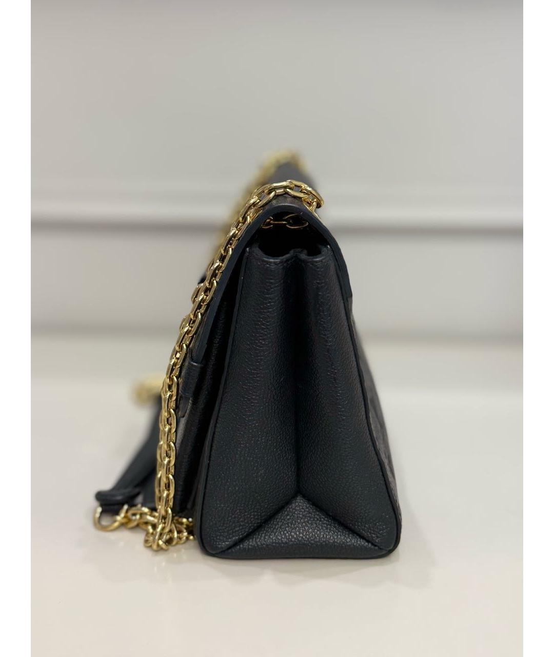 LOUIS VUITTON Черная кожаная сумка через плечо, фото 5