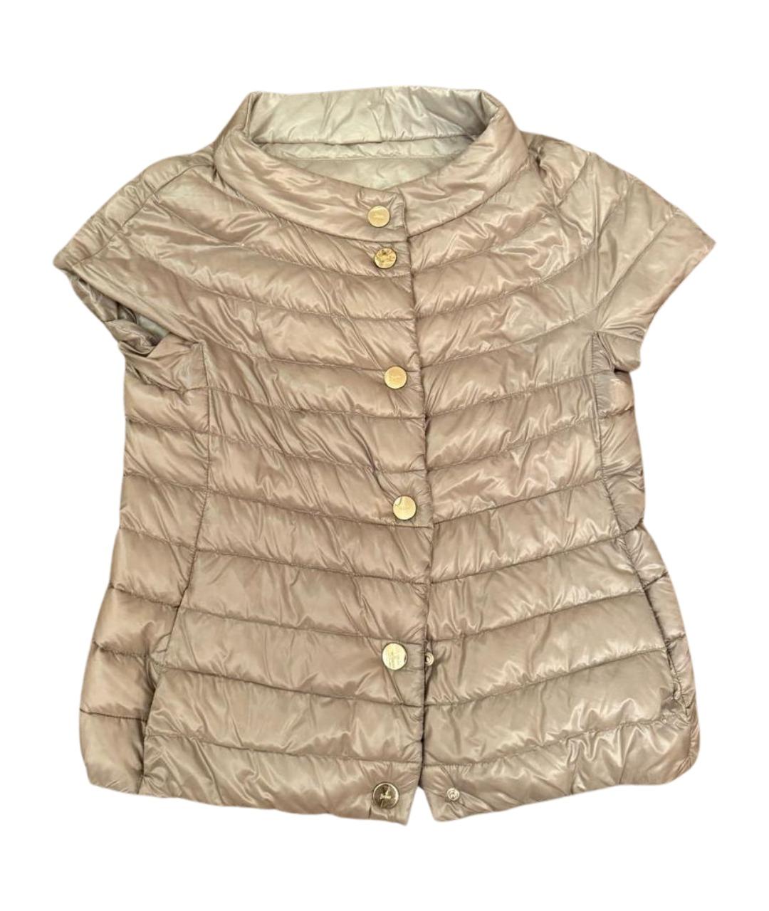 HERNO Бежевый полиамидовый жилет, фото 1