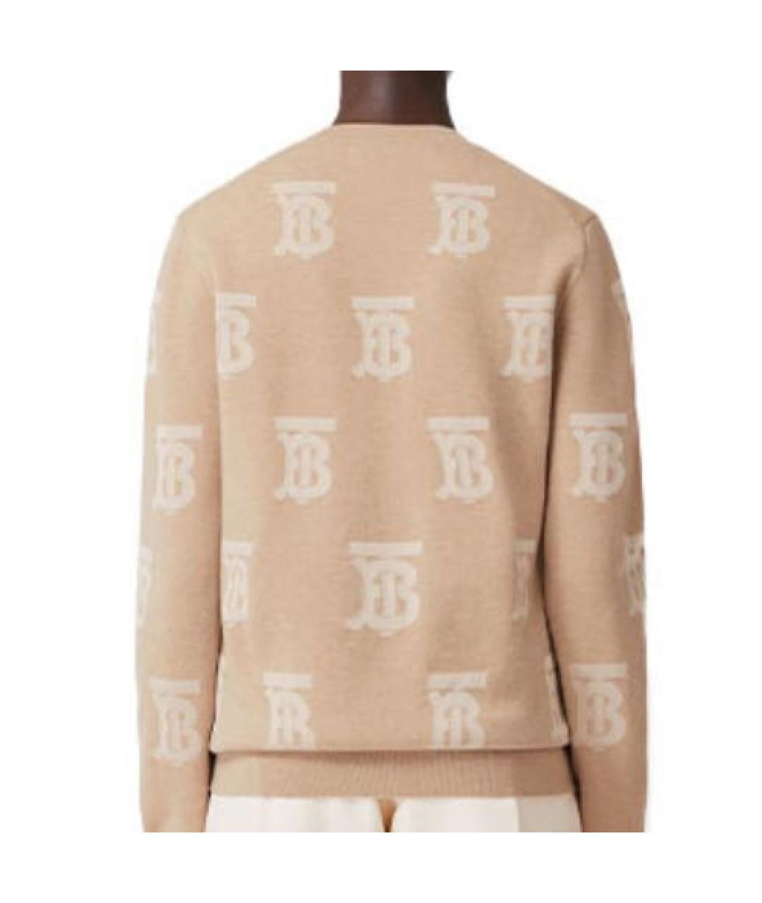 BURBERRY Бежевый кашемировый джемпер / свитер, фото 2