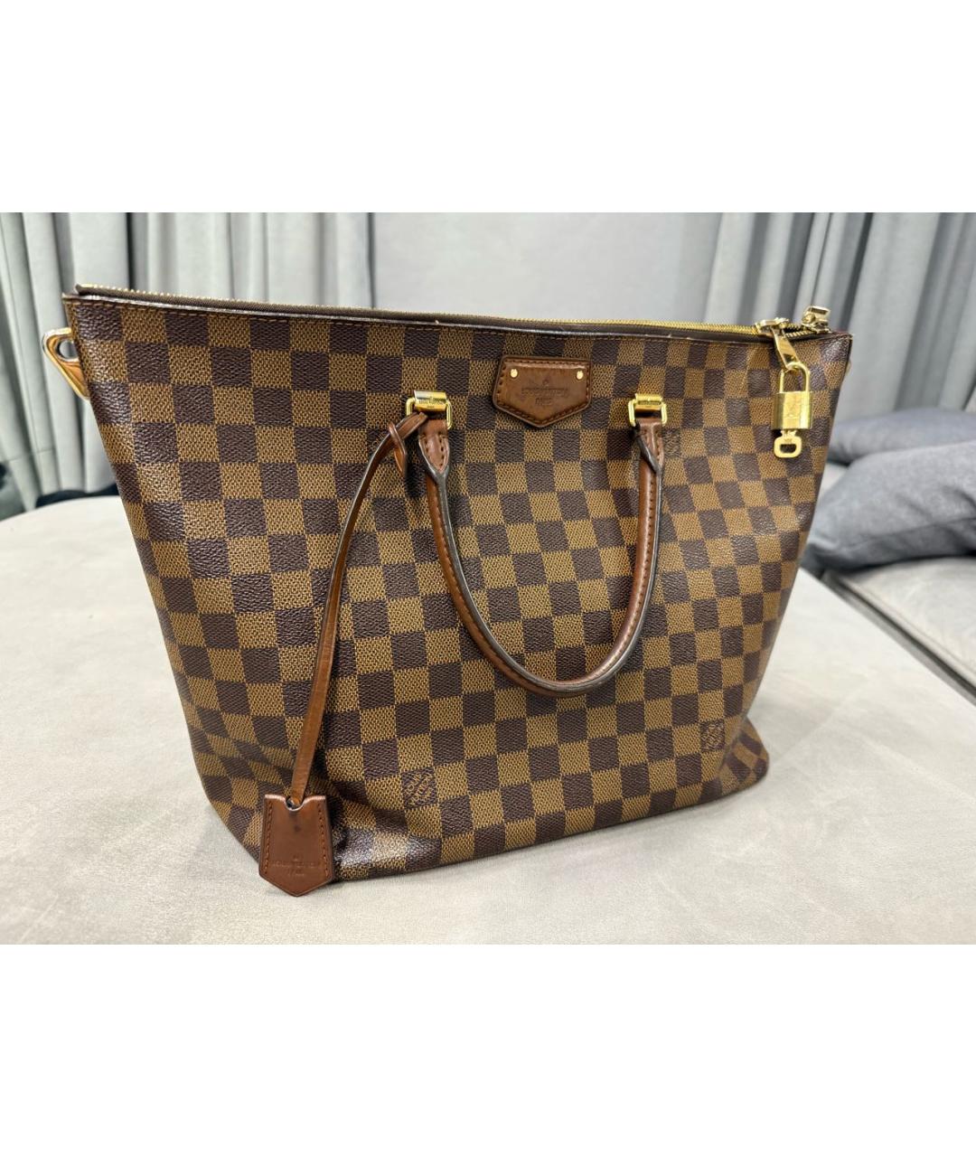 LOUIS VUITTON Коричневая сумка тоут, фото 3