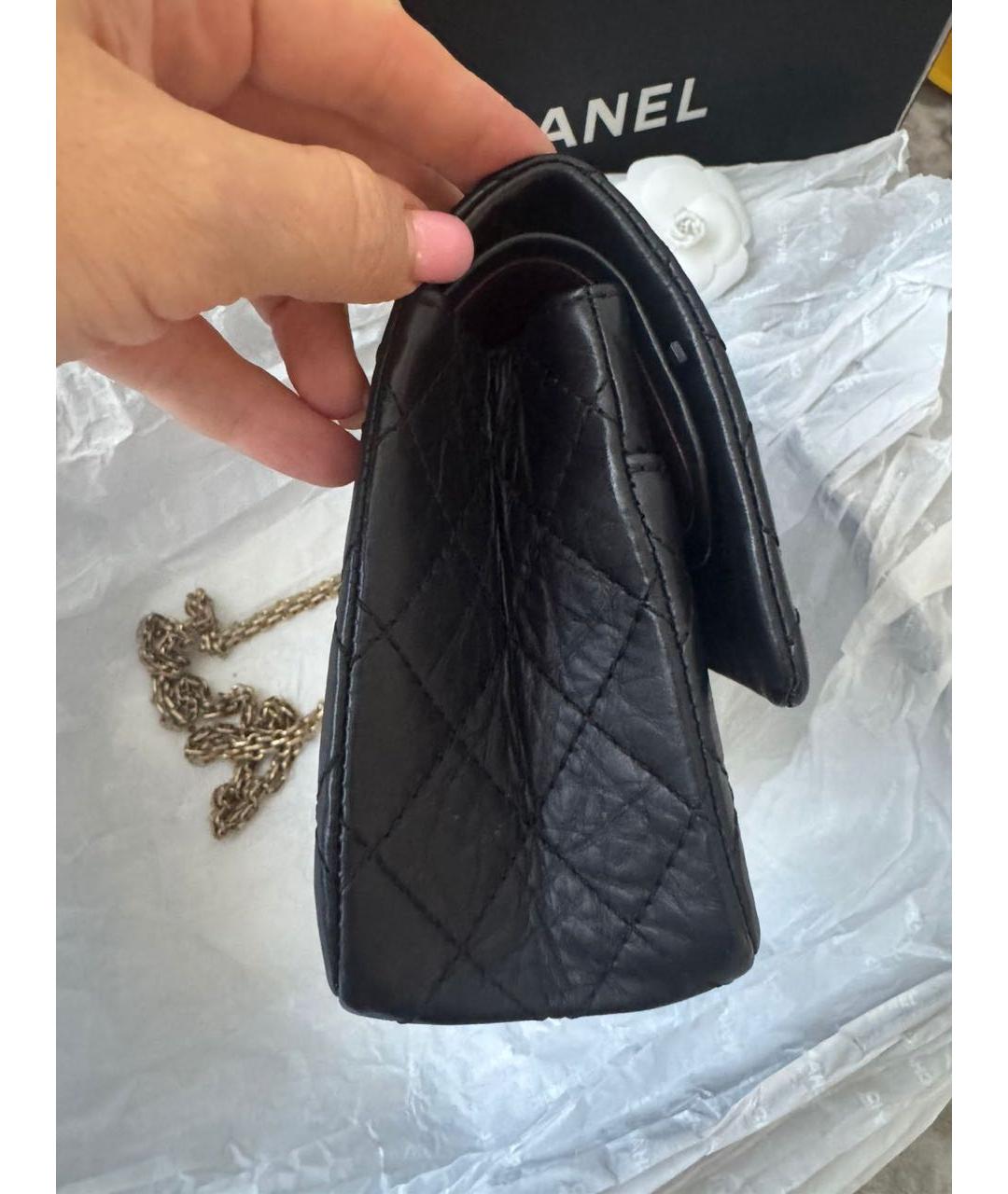 CHANEL Черная кожаная сумка через плечо, фото 5