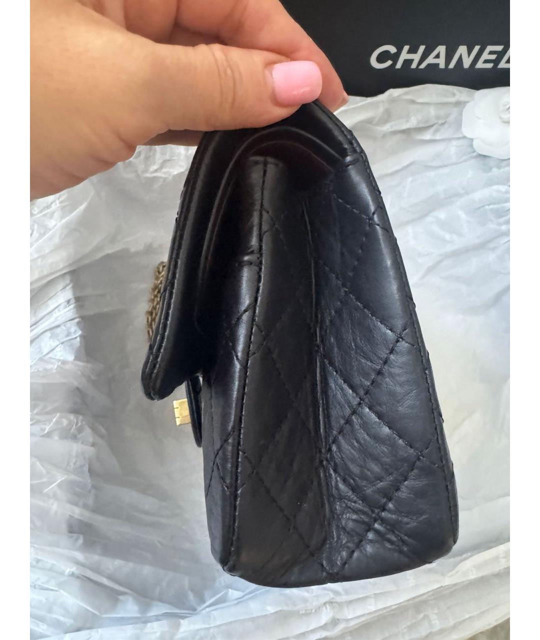 CHANEL Черная кожаная сумка через плечо, фото 3