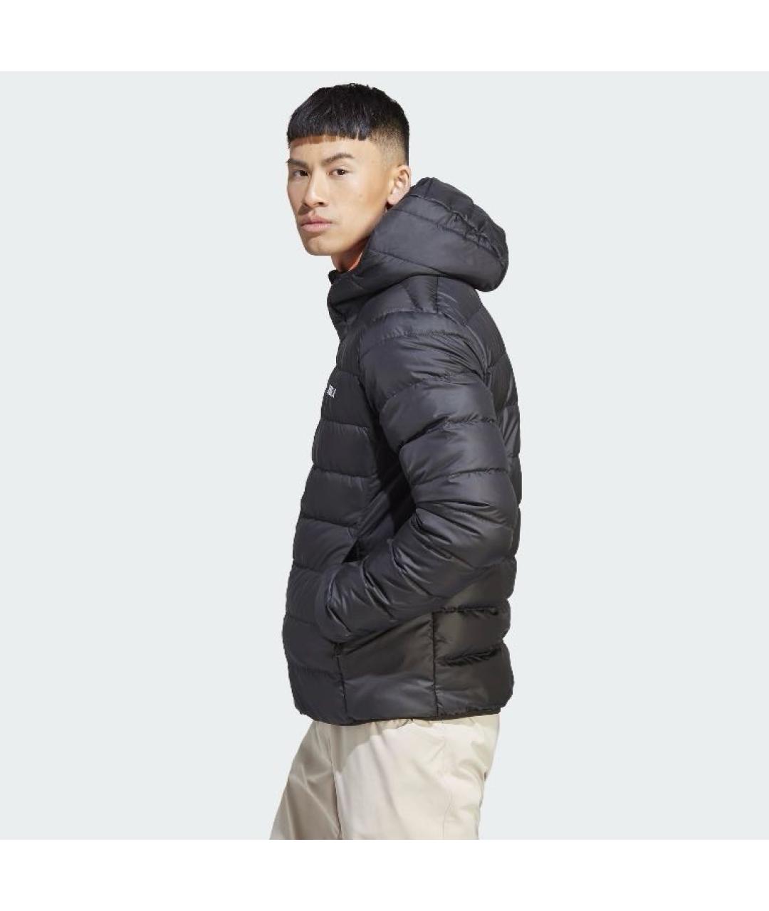 ADIDAS Черный полиэстеровый пуховик, фото 4