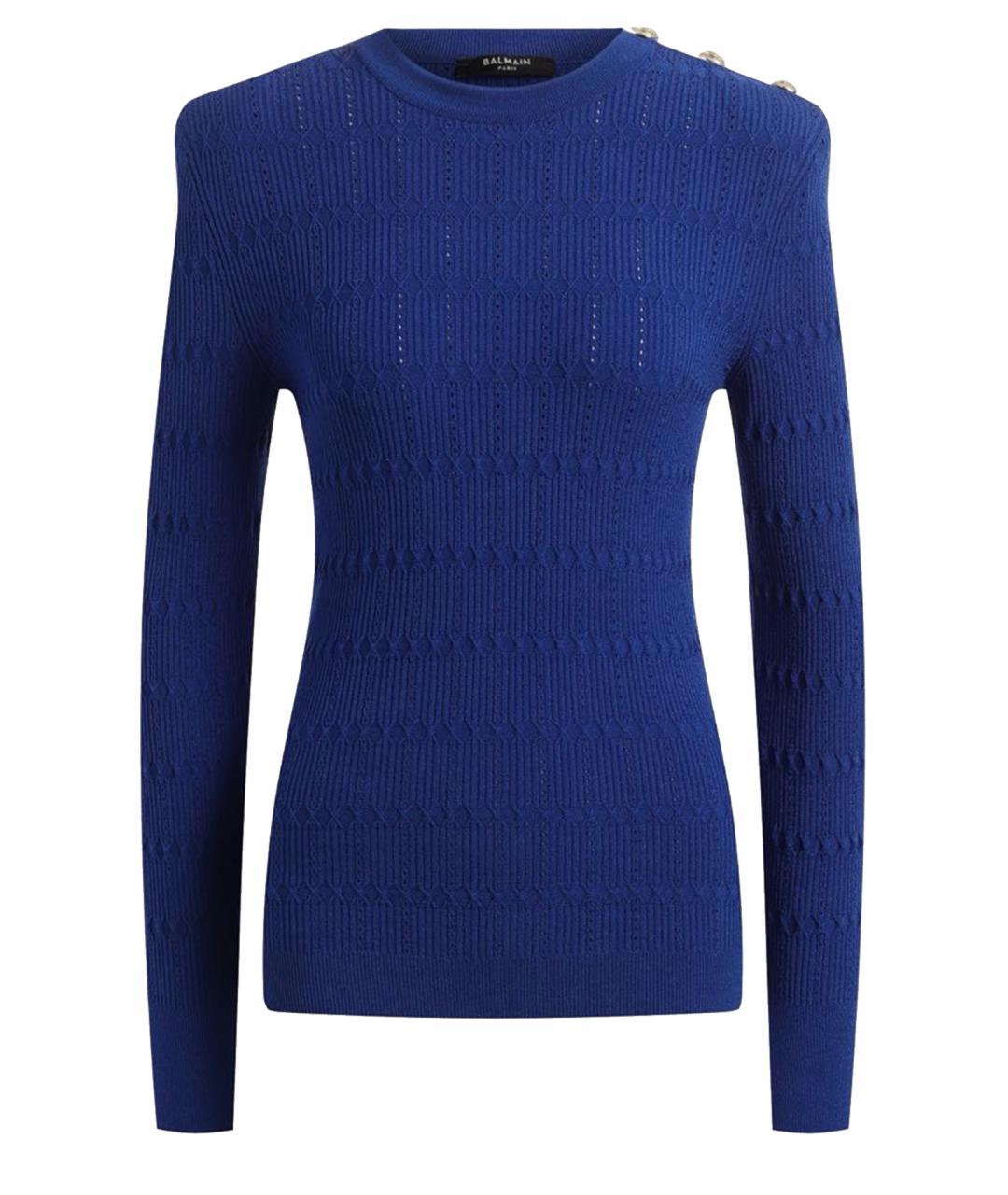 BALMAIN Синий вискозный джемпер / свитер, фото 6