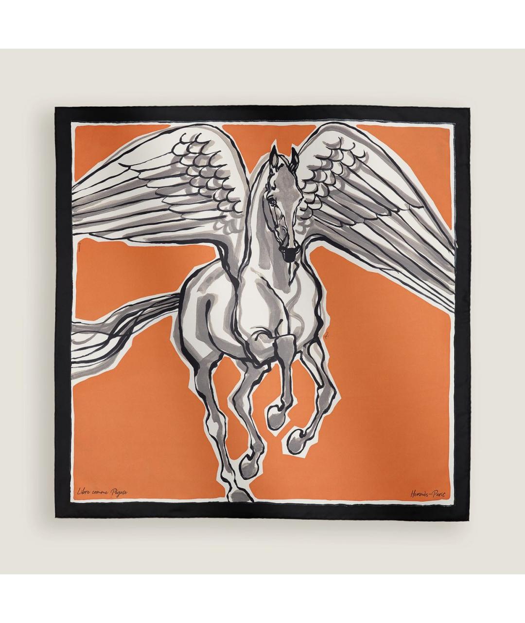 HERMES Коричневый шелковый платок, фото 4