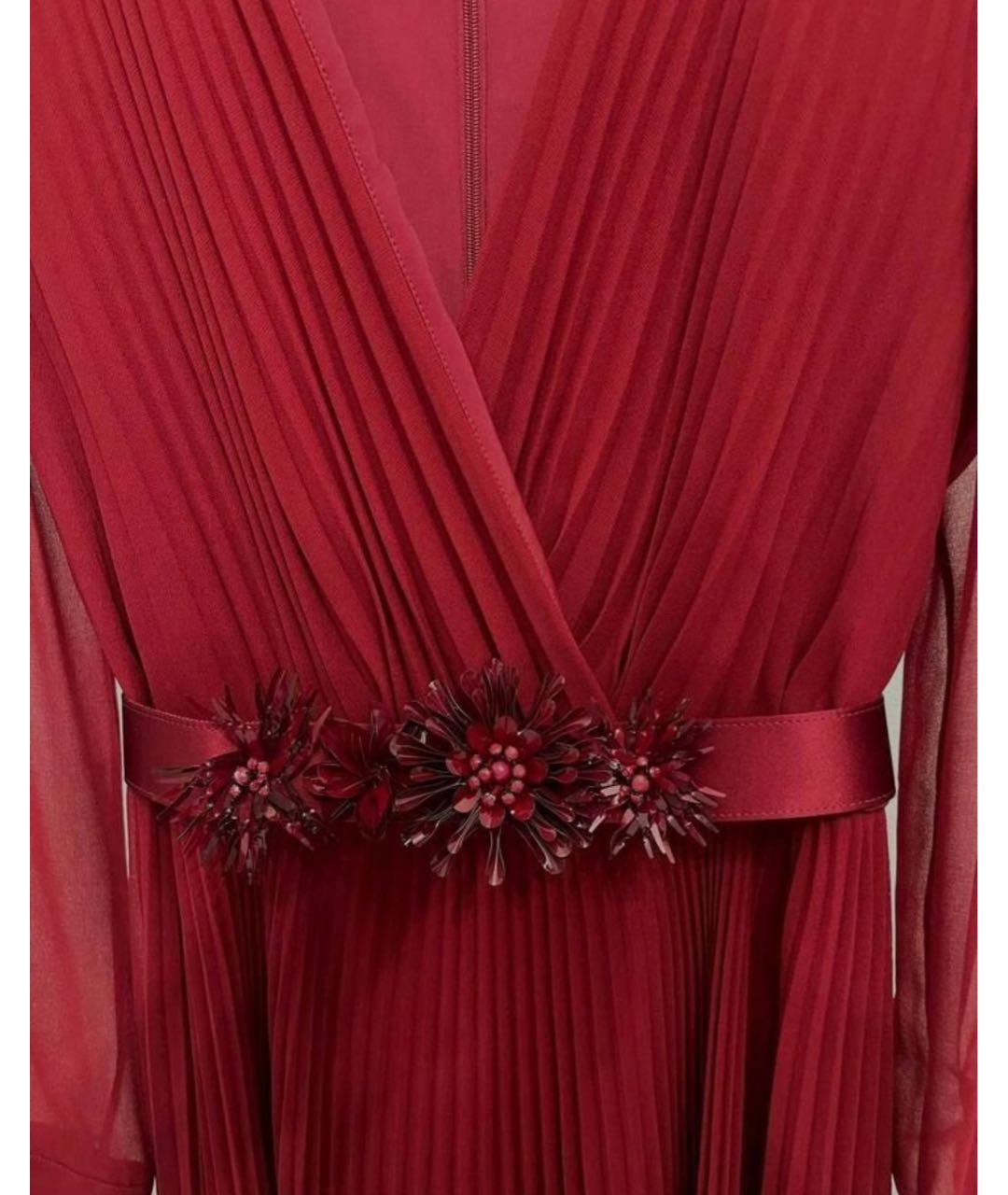 MAX MARA Красное полиэстеровое вечернее платье, фото 3