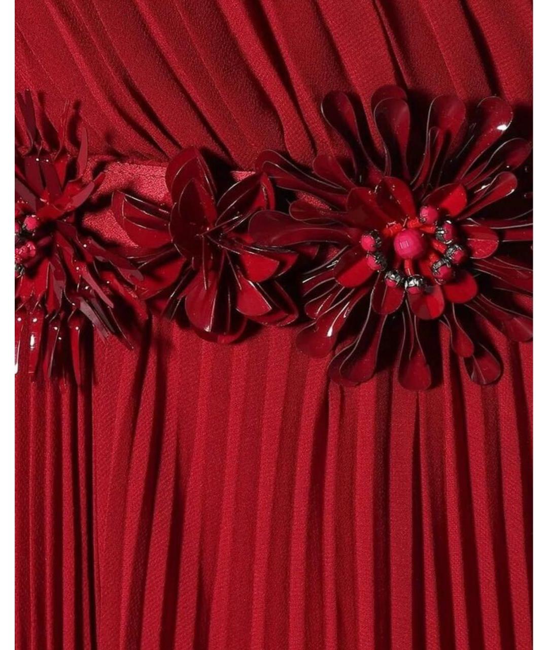 MAX MARA Красное полиэстеровое вечернее платье, фото 4